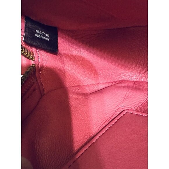 Coach Small Camera Bag Leather Crossbody Purse Quilted Pink - Picture 12 of 15